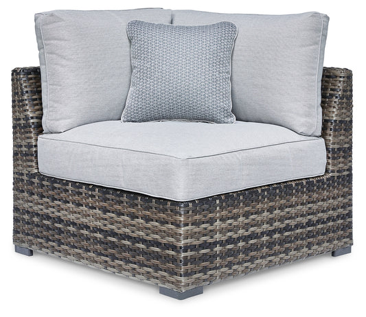 Cassel Furniture Outlet - Ashley Furniture - Harbor Court Outdoor - Corner with Cushion (Set of 2) / Gray - P459-877
