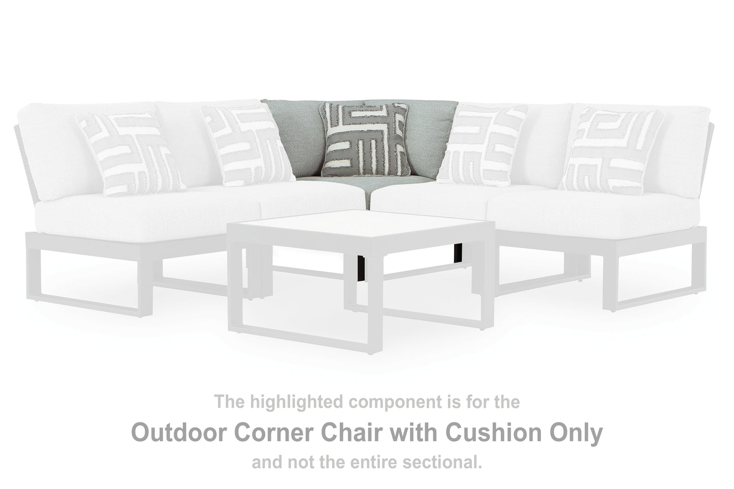 Cassel Furniture Outlet - Ashley Furniture - Beachloft Outdoor - Corner with Cushion (1/CN) / Black/Gray - P490-877