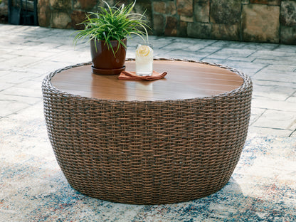 Cassel Furniture Outlet - Ashley Furniture - Double Point Outdoor - Round Cocktail Table / Beige - PCP503-708