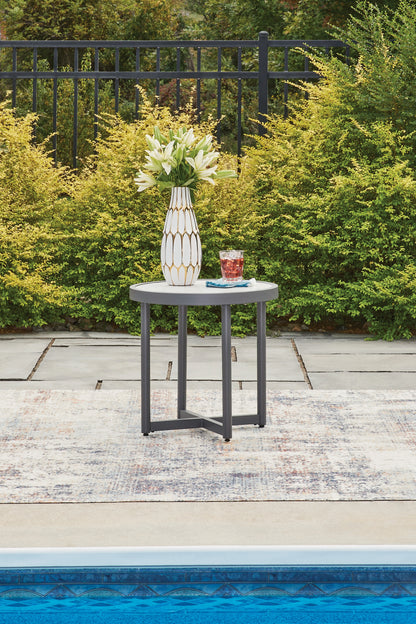 Cassel Furniture Outlet - Ashley Furniture - Ocean Beach Outdoor - Round End Table / Gray - PCP510-706