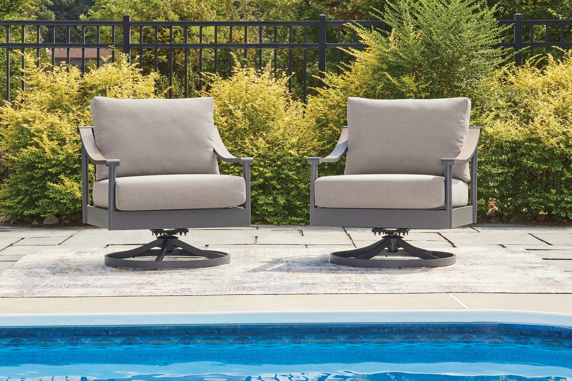 Cassel Furniture Outlet - Ashley Furniture - Ocean Beach Outdoor - Swivel Lounge w/ Cushion - PCP510-821