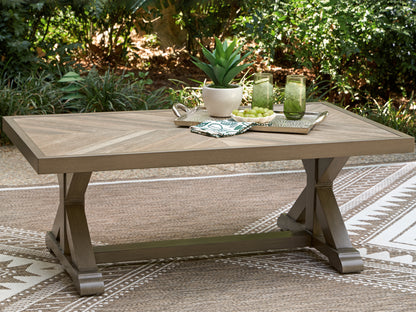 Cassel Furniture Outlet - Ashley Furniture - Laguna Heights Outdoor - Rectangular Cocktail Table / Beige - PCP790-701
