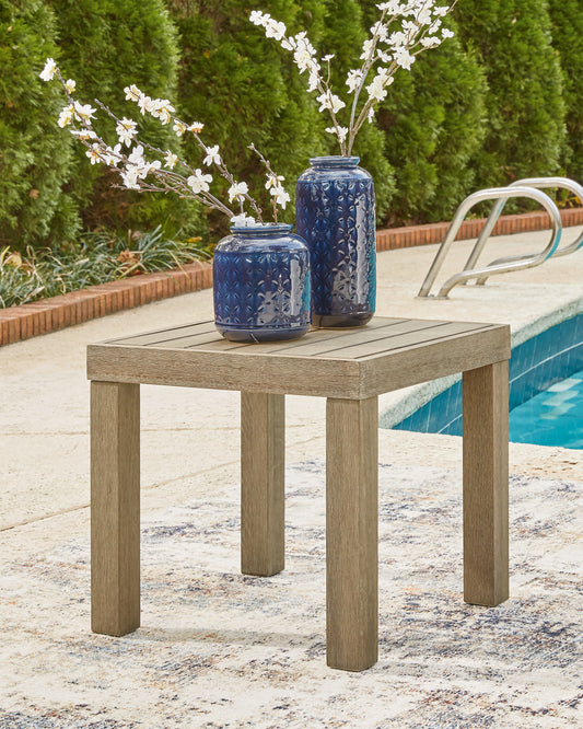 Cassel Furniture Outlet - Ashley Furniture - Silo Point Outdoor - Square End Table / Brown - P804-702
