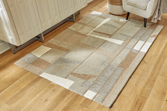 Cassel Furniture Outlet - Ashley Furniture - Abbotton Rug - 8' x 10' Rug / Taupe/Gray/Caramel - R406331