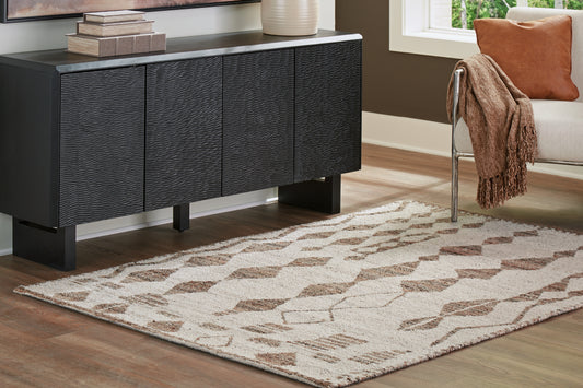 Cassel Furniture Outlet - Ashley Furniture - Brettler Rug - 5' x 7' Rug / Beige/Brown - R406792