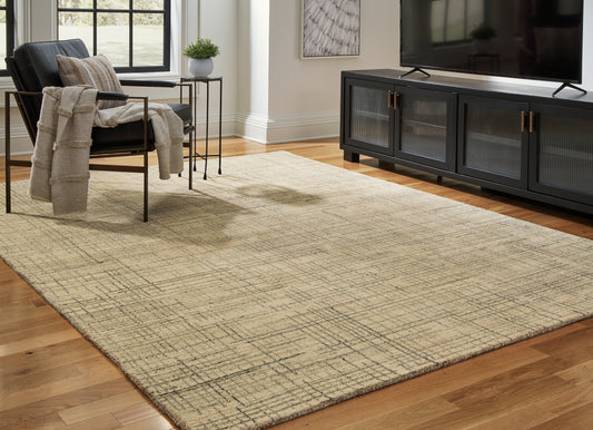 Cassel Furniture Outlet - Ashley Furniture - Janston Rug - 5' x 7' Rug / Ivory/Gray/Tan - R406862