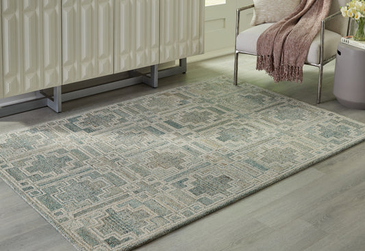 Cassel Furniture Outlet - Ashley Furniture - Jossland Rug - 5' x 7' Rug / Green/Ivory - R406912