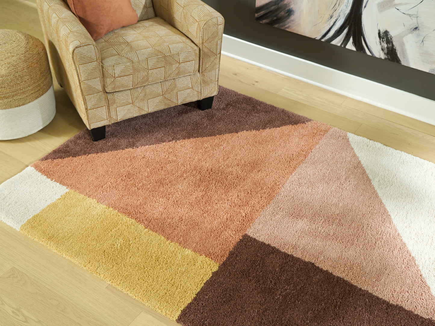 Cassel Furniture Outlet - Ashley Furniture - Gailmore Rug - 5' x 7' Rug / Cream/Pink/Ocher - R407172
