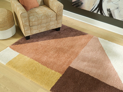 Cassel Furniture Outlet - Ashley Furniture - Gailmore Rug - 5' x 7' Rug / Cream/Pink/Ocher - R407172