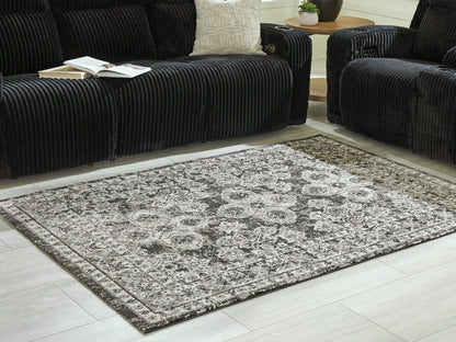 Cassel Furniture Outlet - Ashley Furniture - Glennisman Rug - Medium Rug / Black/Gray/Ivory - R407272