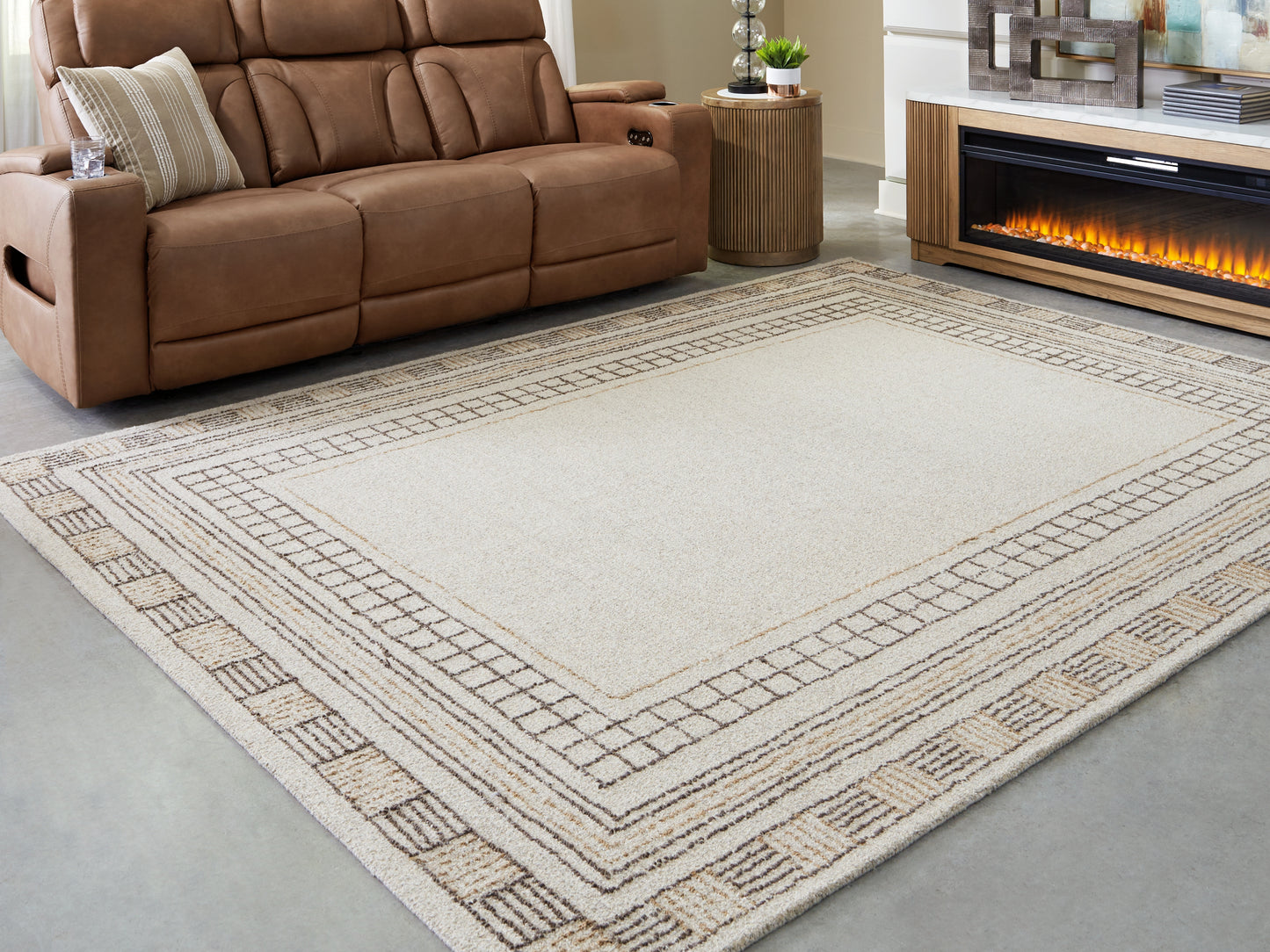 Cassel Furniture Outlet - Ashley Furniture - Idaman Rug - Large Rug / Taupe/Brown - R407291