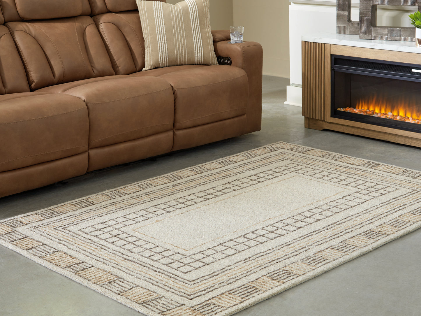 Cassel Furniture Outlet - Ashley Furniture - Idaman Rug - Medium Rug / Taupe/Brown - R407292
