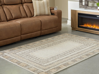 Cassel Furniture Outlet - Ashley Furniture - Idaman Rug - Medium Rug / Taupe/Brown - R407292