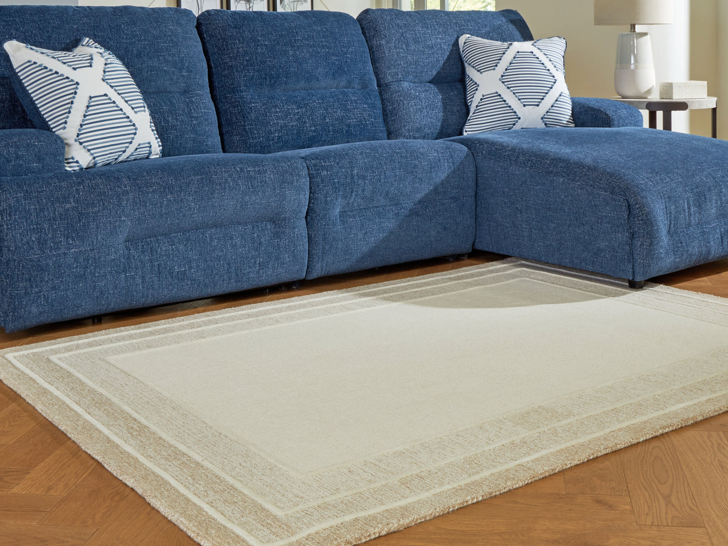 Cassel Furniture Outlet - Ashley Furniture - Teelgan Rug - Medium Rug / Ivory/Tan - R407312