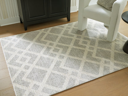 Cassel Furniture Outlet - Ashley Furniture - Unawick Rug - Large Rug / Gray/Ivory - R407331