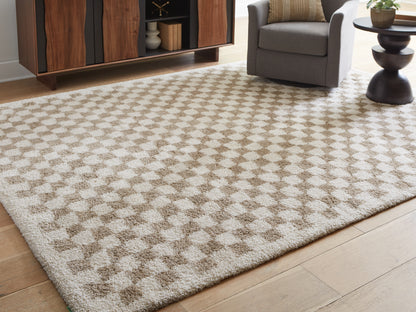 Cassel Furniture Outlet - Ashley Furniture - Karamen Rug - Large Rug / Taupe/Ivory - R407341