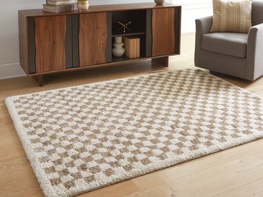Cassel Furniture Outlet - Ashley Furniture - Karamen Rug - Large Rug / Taupe/Ivory - R407341