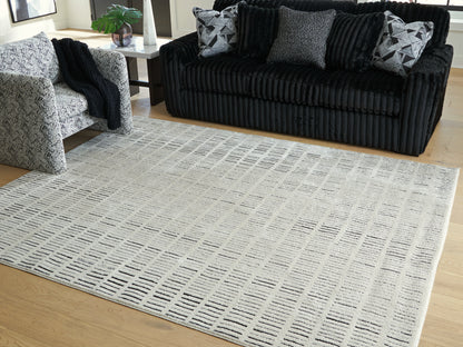 Cassel Furniture Outlet - Ashley Furniture - Turinwith Rug - 5'3" x 7' Area Rug / Ivory/Black - R407552