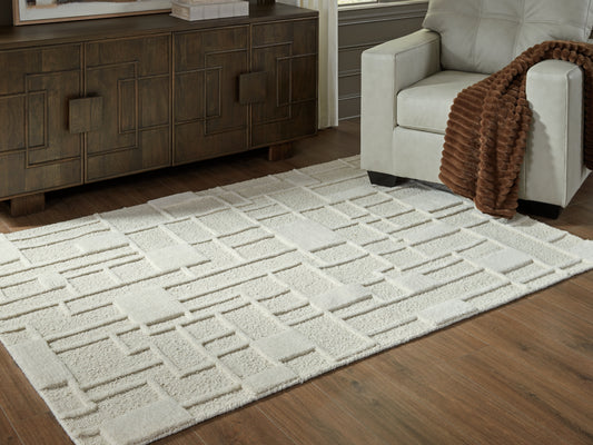 Cassel Furniture Outlet - Ashley Furniture - Empriss Rug - 5' x 7' Area Rug / Ivory - R407622