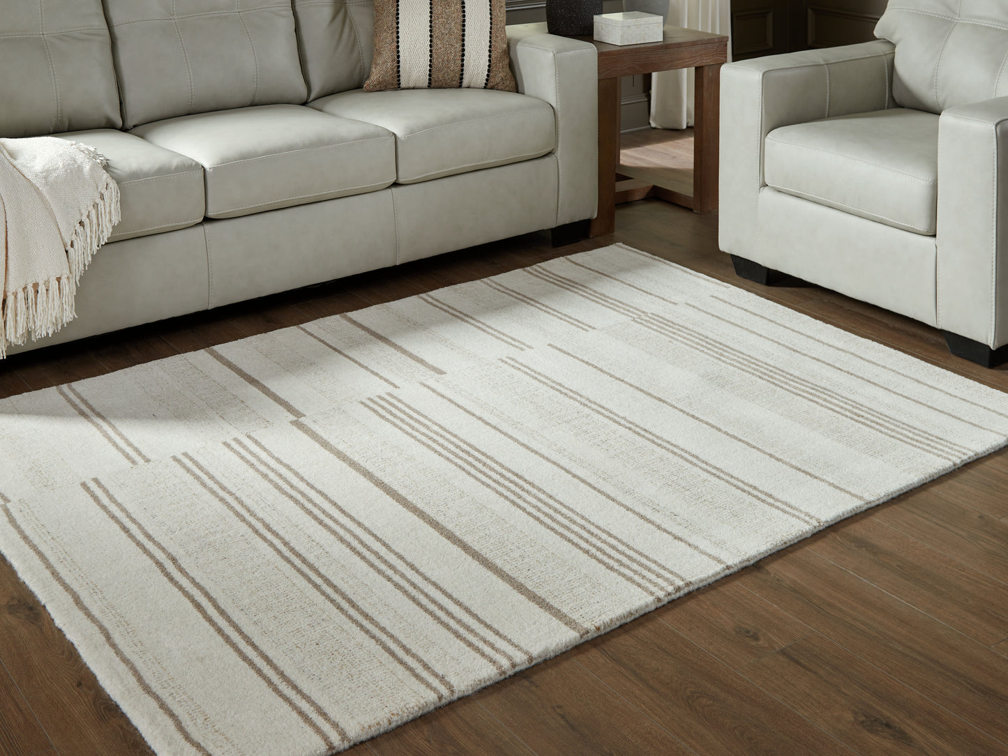 Cassel Furniture Outlet - Ashley Furniture - Gadence Rug - 5' x 7' Area Rug / Ivory/Tan - R407642