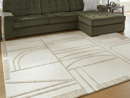 Cassel Furniture Outlet - Ashley Furniture - Farongrove Rug - 7'10" x 10' Area Rug / Ivory/Beige - R407671