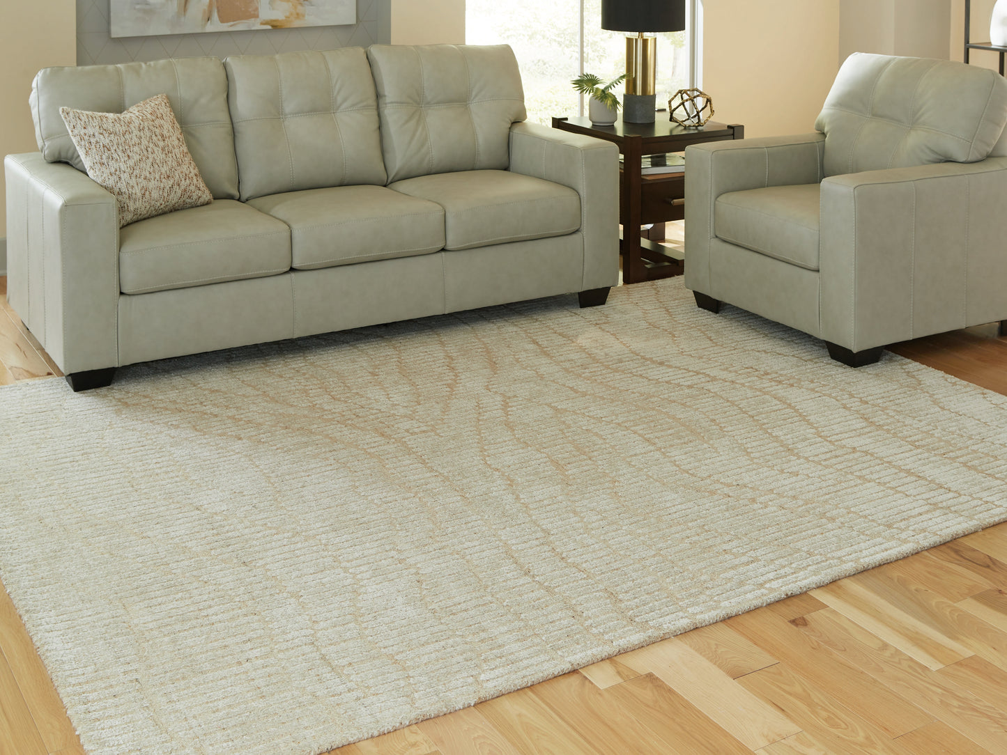 Cassel Furniture Outlet - Ashley Furniture - Jaseena Rug - 7'8" x 10' Area Rug / Beige/Tan - R407721