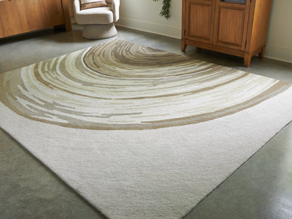 Cassel Furniture Outlet - Ashley Furniture - Rizwana Rug - 7'6" x 10' Area Rug / Ivory/Brown/Gray - R407761
