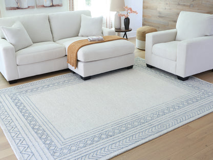Cassel Furniture Outlet - Ashley Furniture - Azelhurst Rug - 7'8" x 10' Area Rug / Blue/Ivory/Gray - R407851