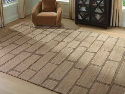 Cassel Furniture Outlet - Ashley Furniture - Orest Rug - Extra Large Rug / Brown - R407980