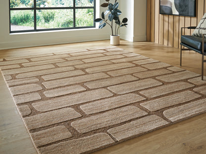 Cassel Furniture Outlet - Ashley Furniture - Orest Rug - Large Rug / Brown - R407981