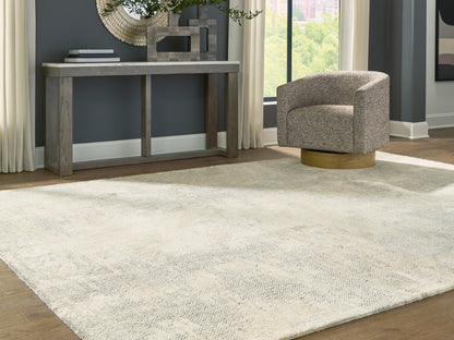 Cassel Furniture Outlet - Ashley Furniture - Raif Rug - Extra Large Rug / Gray/White/Cream - R408080