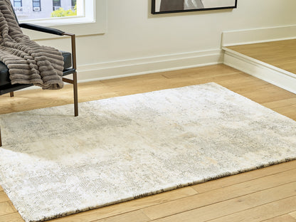 Cassel Furniture Outlet - Ashley Furniture - Raif Rug - Medium Rug / Gray/White/Cream - R408082