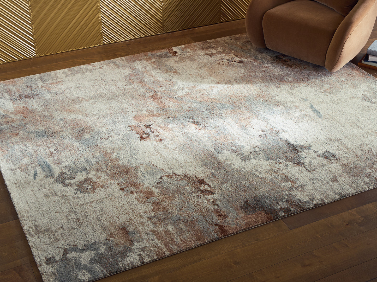 Cassel Furniture Outlet - Ashley Furniture - Jadenburg Rug - Large Rug / Cream/Gray/Sienna - R408121