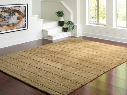 Cassel Furniture Outlet - Ashley Furniture - Luzmont Rug - Extra Large Rug / Golden Brown - R408370