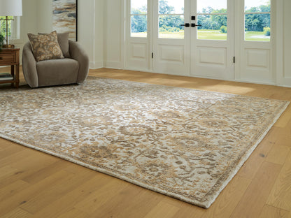 Cassel Furniture Outlet - Ashley Furniture - Sableridge Rug - Extra Large Rug / Ivory/Taupe/Camel - R408570