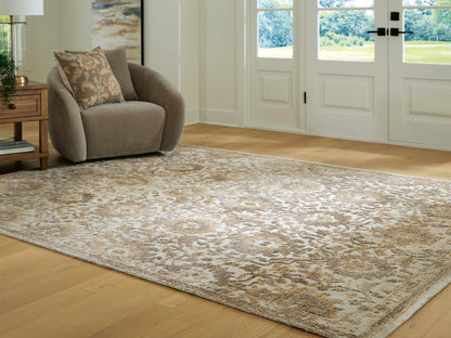 Cassel Furniture Outlet - Ashley Furniture - Sableridge Rug - Large Rug / Ivory/Taupe/Camel - R408571