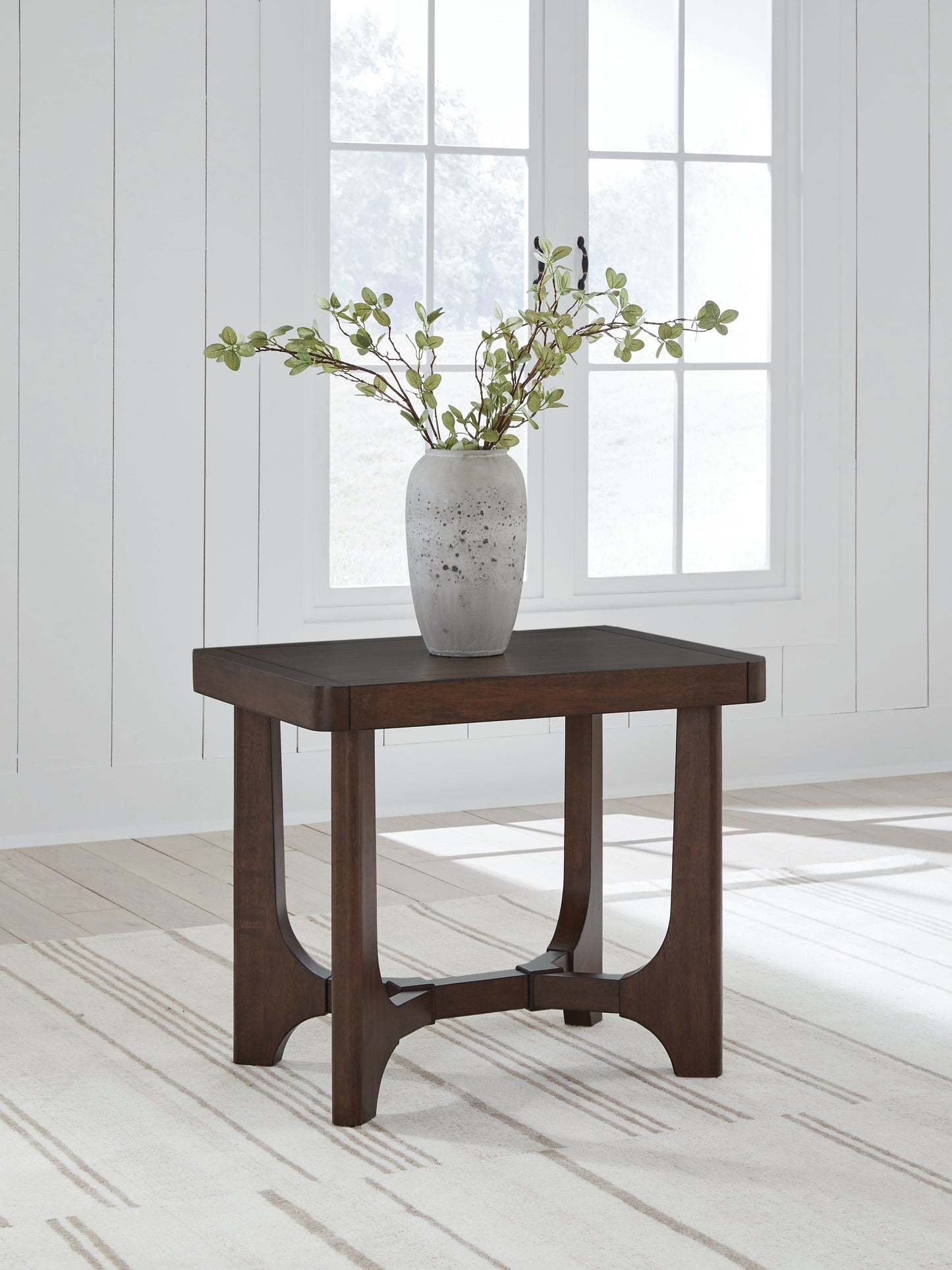 Cassel Furniture Outlet - Ashley Furniture - Korestone End Table - Rectangular End Table / Dark Brown - T438-3
