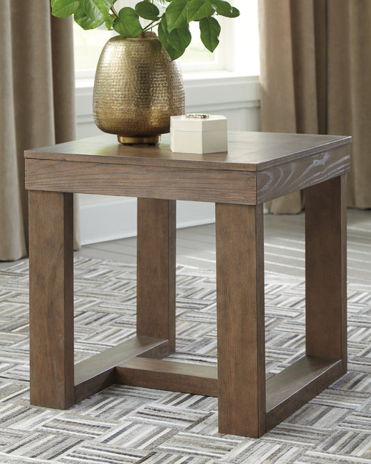 Cassel Furniture Outlet - Ashley Furniture - Cariton End Table - Square End Table / Gray - T471-2