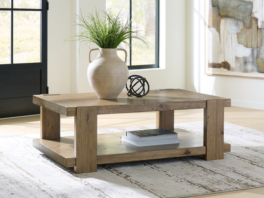 Cassel Furniture Outlet - Ashley Furniture - Flangren Coffee Table - Rectangular Cocktail Table - T553-1