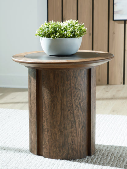 Cassel Furniture Outlet - Ashley Furniture - Dontayne End Table - Round End Table - T563-6