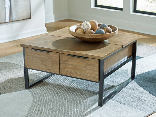 Cassel Furniture Outlet - Ashley Furniture - Montia Lift-Top Coffee Table - Lift Top Cocktail Table - T602-00
