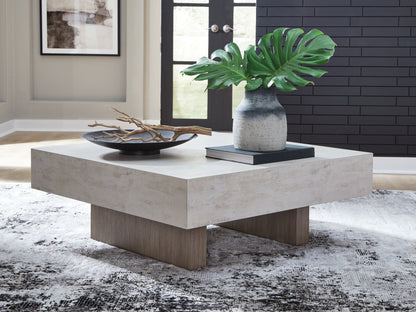 Cassel Furniture Outlet - Ashley Furniture - Jorlaina Coffee Table - Square Cocktail Table / Light Grayish Brown - T622-8