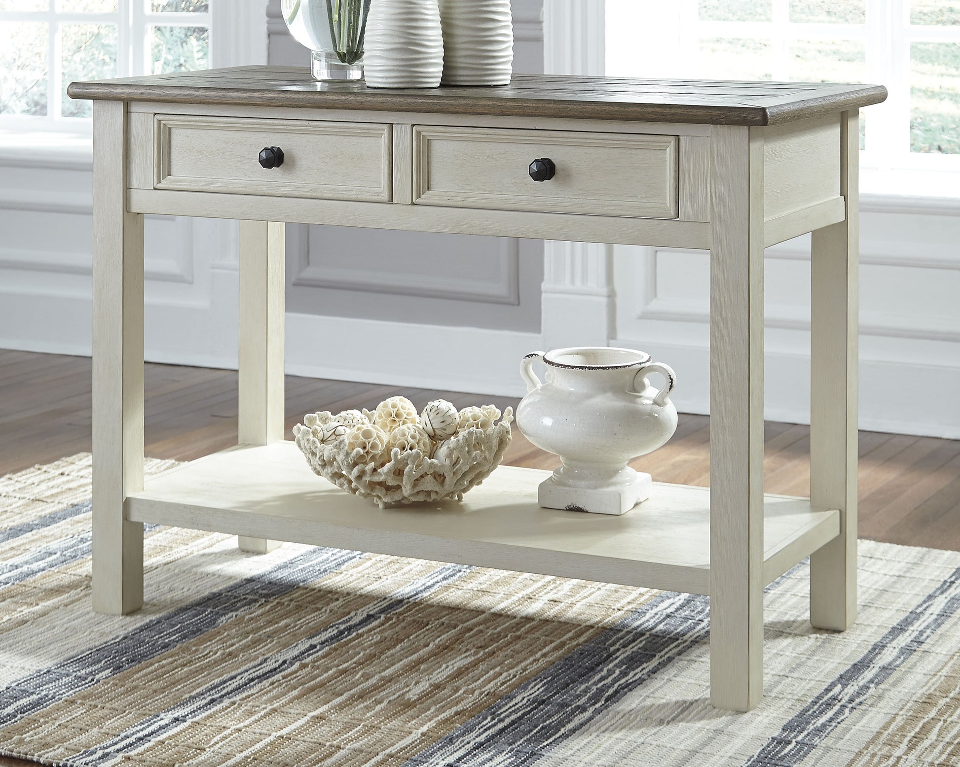 Cassel Furniture Outlet - Ashley Furniture - Bolanburg Sofa/Console Table - Sofa Table / Two-tone - T637-4