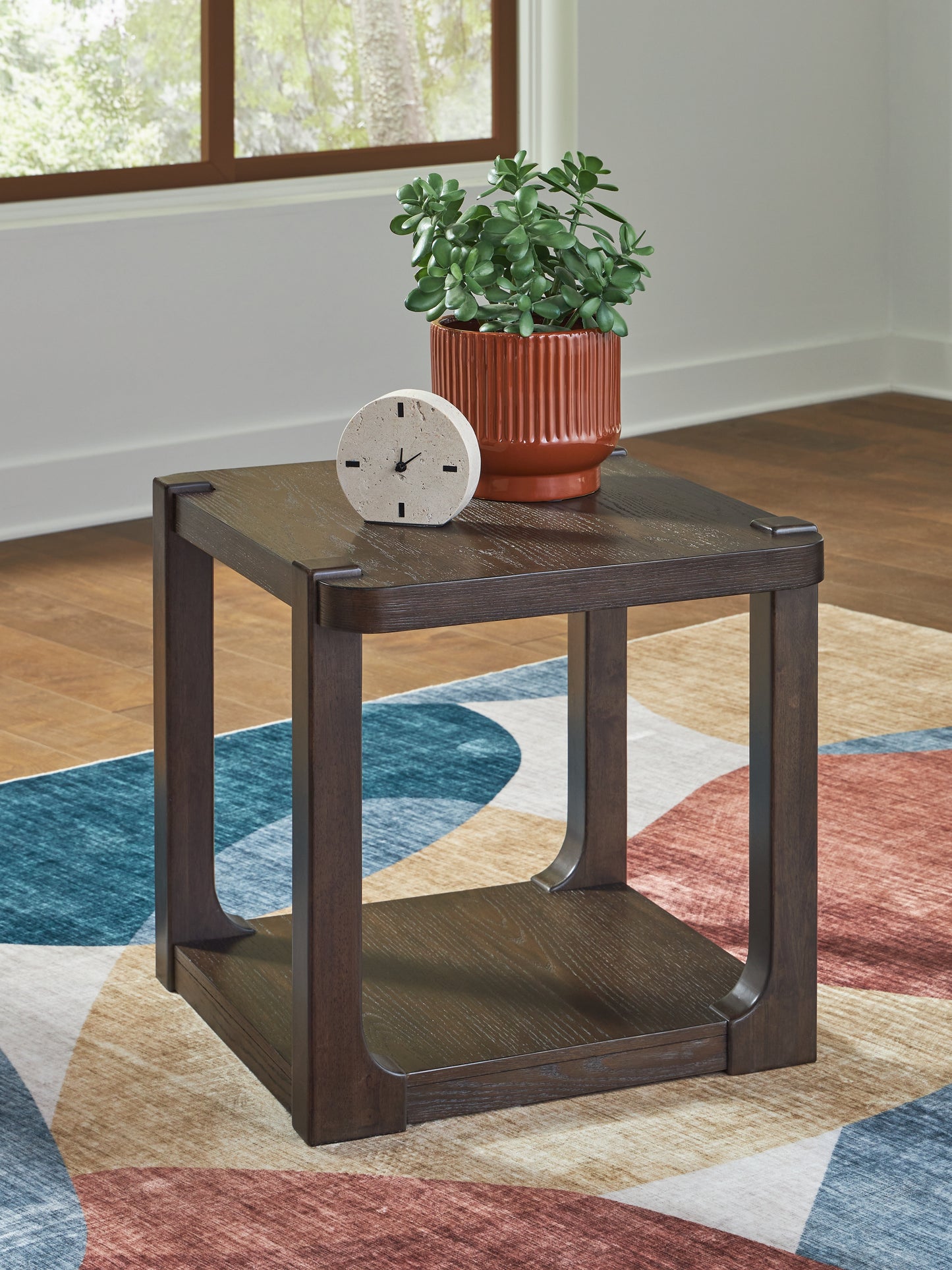 Cassel Furniture Outlet - Ashley Furniture - Breckington End Table - Rectangular End Table / Dark Brown - T656-3