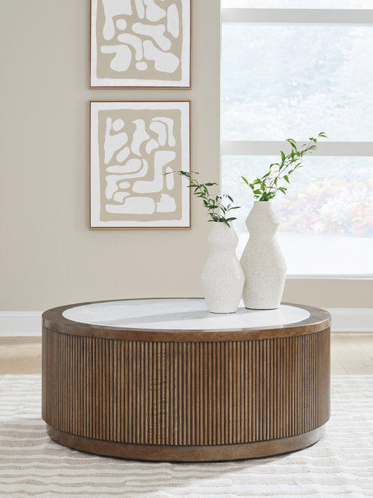 Cassel Furniture Outlet - Ashley Furniture - Hadonna Coffee Table - Round Cocktail Table - T658-8