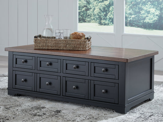 Cassel Furniture Outlet - Ashley Furniture - Wildenauer Lift-Top Coffee Table - Lift Top Cocktail Table / Brown/Black - T664-9