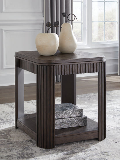 Cassel Furniture Outlet - Ashley Furniture - Carlibrie End Table - Rectangular End Table / Warm Brown - T700-3
