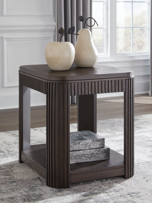 Cassel Furniture Outlet - Ashley Furniture - Carlibrie End Table - Rectangular End Table / Warm Brown - T700-3