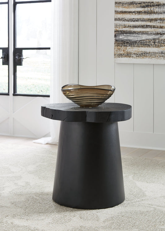 Cassel Furniture Outlet - Ashley Furniture - Wimbell End Table - Round End Table / Black - T970-6