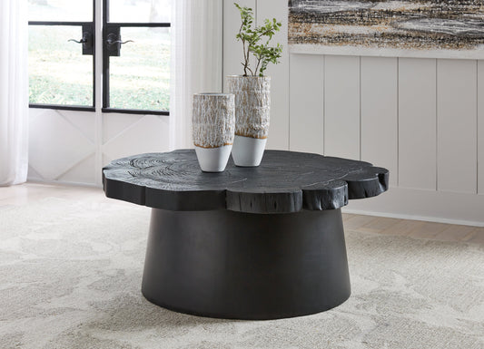 Cassel Furniture Outlet - Ashley Furniture - Wimbell Coffee Table - Round Cocktail Table / Black - T970-8